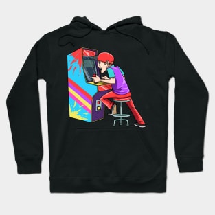 Arcade Game Machine Retro Gaming 80s Oldschool Gamer Hoodie